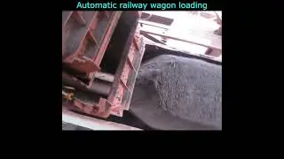 Automatic railway wagon loading || Wagon flood loading system || Rapid wagon loading #shorts