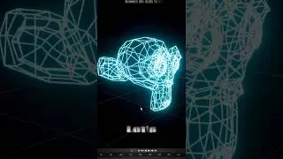 Glowing Wireframe in blender using Geometry Nodes #blendertutorial #tutorial #blender3d #blender
