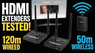 Тестирование беспроводного KVM-удлинителя HDMI (клавиатура, видео и мышь на расстоянии более 200 м!)