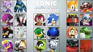 Sonic Frontiers  - All Cyberspace Stages with Playable Sonic Cast (25+ Characters!)