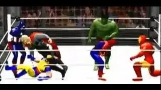 Spider-Man vs Hulk vs Wolverine vs Iron Man vs Thor vs Captain America - WWE 12