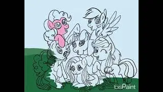 Mane 6 opening picture speedpaint 