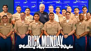 Rick Monday Hosts United States Service Members for Military Appreciation Night at Dodger Stadium