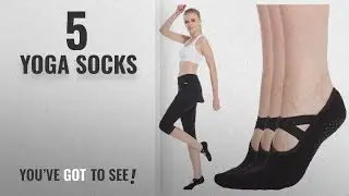 Top 10 Yoga Socks [2018]: Women's No Show Low Cut Hospital Slipper Socks Great for Barre Pilates