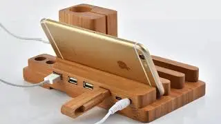 Wooden Bamboo Charging Station