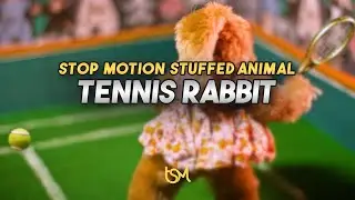 Tennis Rabbit | Stop Motion Stuffed Animal Animation ASMR