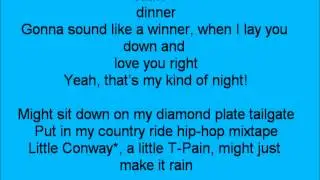 Luke Bryan Thats my kinda Night (Lyric Video)