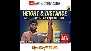 Height and Distance Question With Tricks||Class 10th||#viral #maths #cgl #ssc  #trigonometry