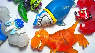 Stretchy Animals and Dinosaurs! Shark, Crocodile, Elephant, Komodo Dragon, T-Rex, Raptor