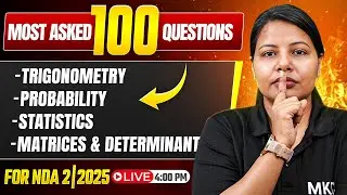 NDA 2 2025 Maths | Top 100 Most Asked Questions | NDA Maths Important Questions |&nbsp;NDA&nbsp;Maths&nbsp;2025