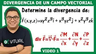 Divergencia de un campo vectorial en coordenadas cartesianas video 1 | Vitual Universitario
