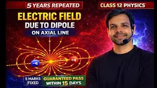Electric Field Intensity Due to Dipole on axial line Class 12th Physics Chapter 01 