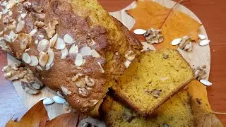 moist pumpkin nut bread #fallrecipepumpkin