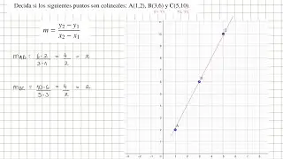 C&oacute;mo calcular si 3 puntos son colineales - Geometr&iacute;a Anal&iacute;tica 
