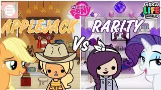 APPLEJACK 🍎 VS RARITY 💜 MLP 🐴💖 TOCA BOCA 🌎