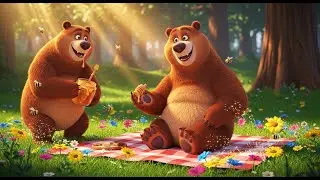 Counting Bears Having Honey Picnic 🍯🐻 | Numbers Song for Kids | Learn Counting 1 to 10