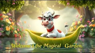 Cow Rides the Magical Leaf Boat | Enchanted Nursery Rhyme for Kids | Fun Learning Song