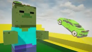 Minecraft Creeper vs Super Cars 💥😱