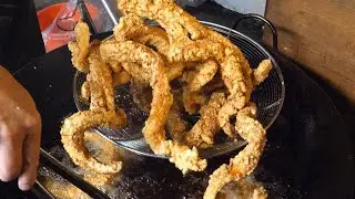 Taiwanese fried squid giant fried squid ─ taiwanese street food