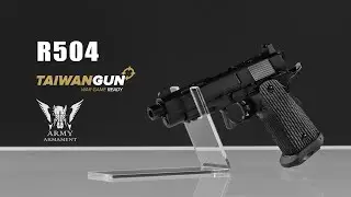 Army Armament R504 Black and Tan - 1911 Double Stack Airsoft Replica Presentation