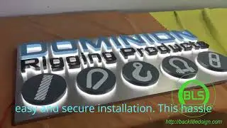 Easy Install Backlit Sign! Pre Assembled with Mounting Plate