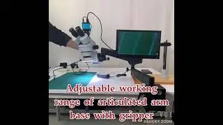 Luckyzoom Articulating Arm Table Clamp Stereo Zoom trinocular microscope