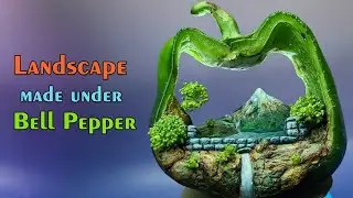 Landscape made under Bell Pepper | Vegetable Art | Eco Art Creation