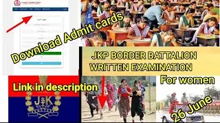 JKP Border Battalion Admit card download | How to download Admit card ||