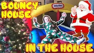 MOON BOUNCE in THE HOUSE! Bouncy House! Little Tikes Inflatable! Christmas Present!