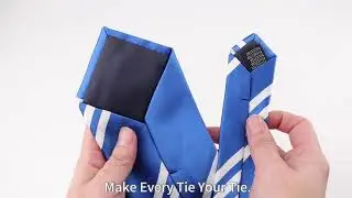 Handmade Microfiber Neckties Royal Blue and White Striped Moq Tie