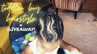 TODDLER BOY BRAIDED HAIRSTYLE 16 + GIVEAWAY! | HOW TO BRAID TODDLER BOY HAIR | PROTECTIVE STYLE