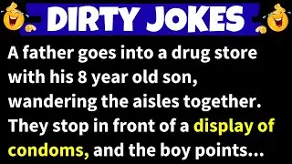 🤣Daily Dirty Jokes🤣A father goes into a drug store with his 8 year old son, wandering the aisles...
