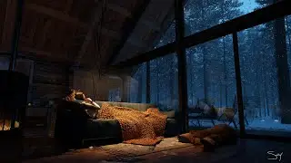 Sleep Easy in cozy bedroom Nice Heavy Sounds For Sleeping - Soothing Rainfall for Insomnia Relief