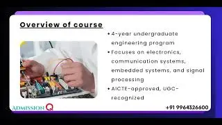 BTech Electronics & Communication Engineering Course admission Jain University | Contact 9964326600