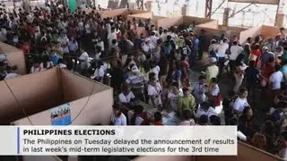 Philippines delays election results announcement for third time