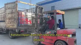 #mechanical#machine Radiator copper-aluminum separator, band saw