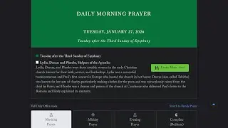 Morning Prayer, Tuesday 27 January 2026, BCP 2019: Psalm 66, Genesis 26, John 14:1-14
