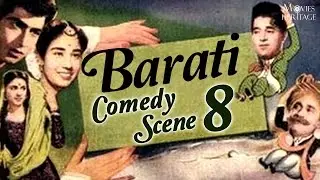 Barati (1954) - Comedy Scene #8 | Johnny Walker, Om Prakash, Leela Mishra