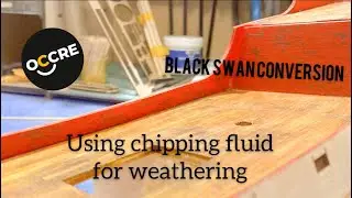 Building Wicked Wench (black swan) #part3 bulwarks and weathering with chipping fluid #occremania