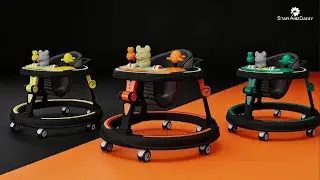 StarAndDaisy Intelligent Baby Walker | Infant Walker with Musical Toy Tray & Lights