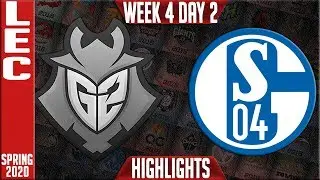 G2 vs S04 Highlights | LEC Spring 2020 W4D2 | G2 Esports vs Schalke 04