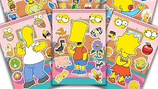 Peel & Play💞Incredibox Sprunki Sticker Book - The Simpsons Homer, Bart, Marge, Lisa, Maggie