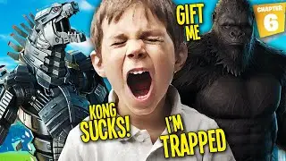 MECHAGODZILLA & KONG SKIN TROLLING ANGRY KID on Fortnite...HE RAGED! (Funny Fortnite Trolling)