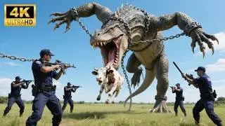 Gigantic Giant Komodo Dragon Attacks Lonely Cows