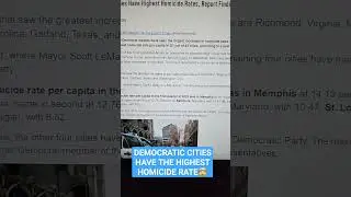 Democratic cities have the highest homicide rate🤯