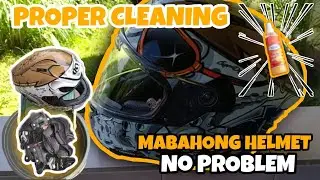 HOW TO WASH MOTORCYCLE HELMET | PROPER HELMET CLEANING | TAGALOG TUTORIAL - STEP BY STEP