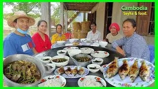 Greeting Food In Chhoeung Toek Village! To Visit Neighbors​ And Lunch Together! Fried Duck Recipe.