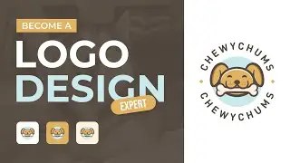 How To Design a Cute Dog Face & Bone Logo Step by Step in Adobe Illustrator | Designining Logo
