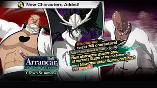Arrancar Ruthless Warriors Crown Summons! New Banner Step Format For 25 Steps! Bleach Brave Souls