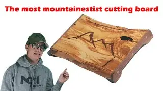 How to make a simple cutting board with a mountain range inlay